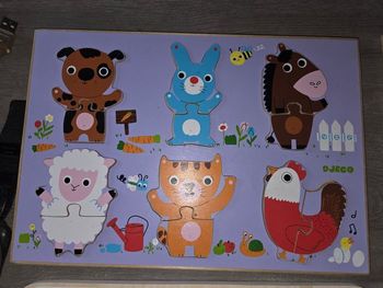 Puzzle en bois animaux djeco