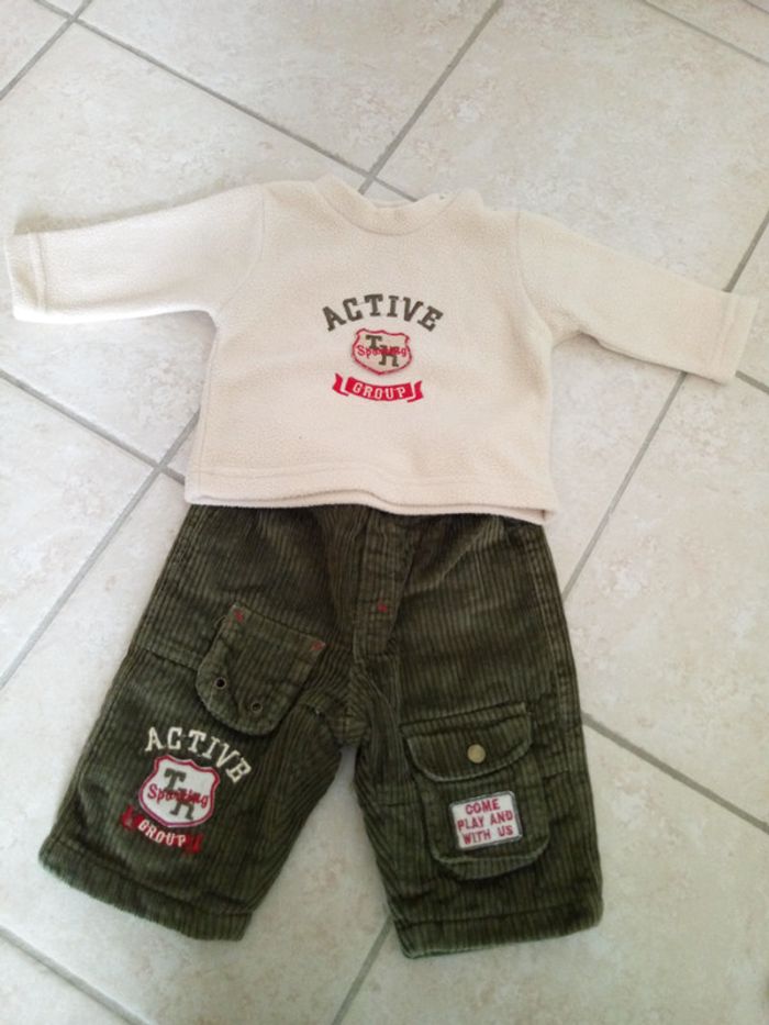 Ensemble pantalon + pull 6 mois