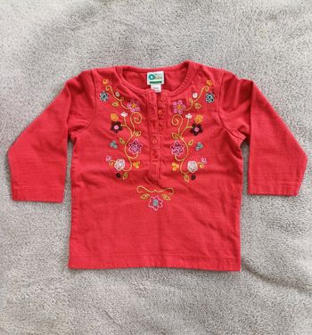 T-shirt manches longues rouge VertBaudet