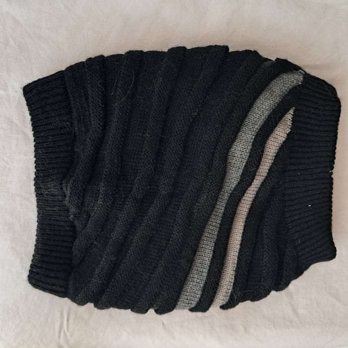 6 Snood tour de cou écharpe tube noir et gris Taille unique - photo numéro 4