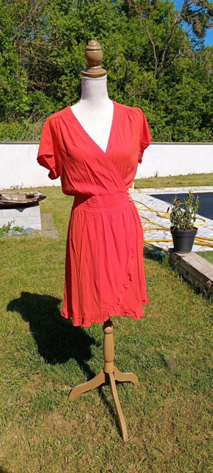 Robe portefeuille corail - photo numéro 5