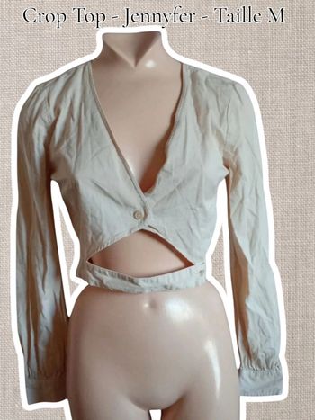 Crop Top Beige - Jennyfer - Taille M