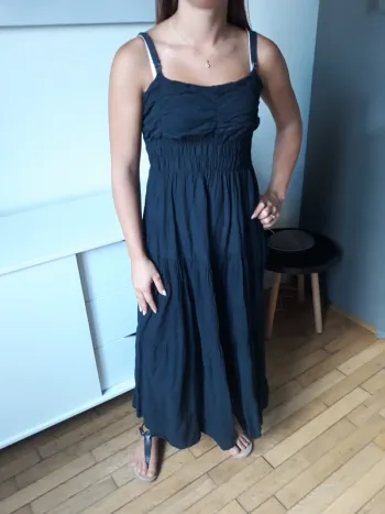 Robe longue bleu