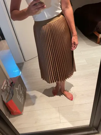 Jupe plissée beige H&M neuve