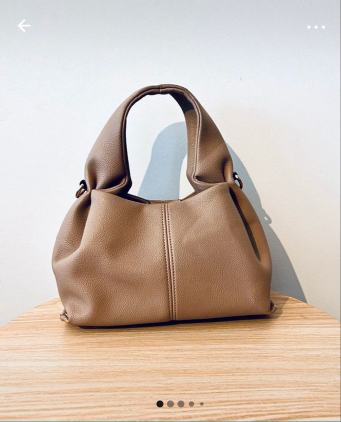 Sac beige souple imitation cuir – style cabas – Jade & Lisa - photo numéro 7