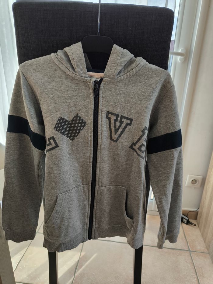 Gilet zippé gris - photo numéro 5