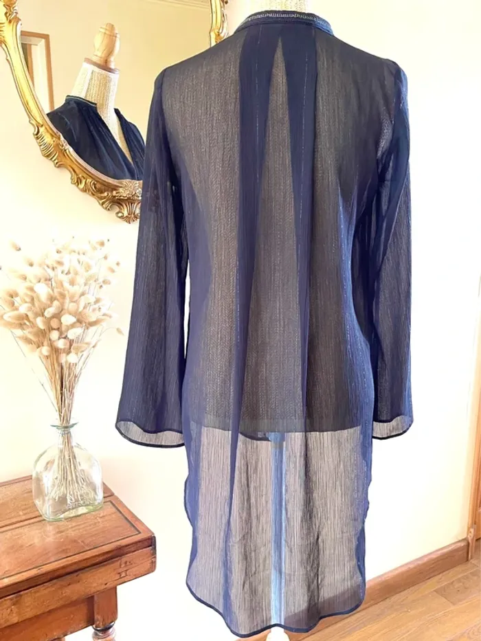 Sublime blouse chemise manche longue noir fluide Zara taille XS - photo numéro 14
