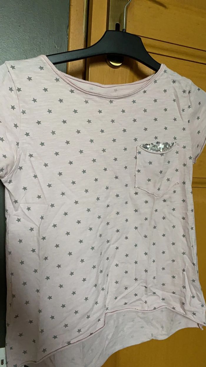 Tee shirt fille 10 ans motif étoile