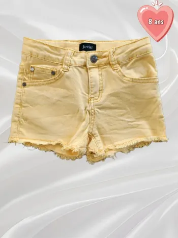 Short jaune fille 8 ans