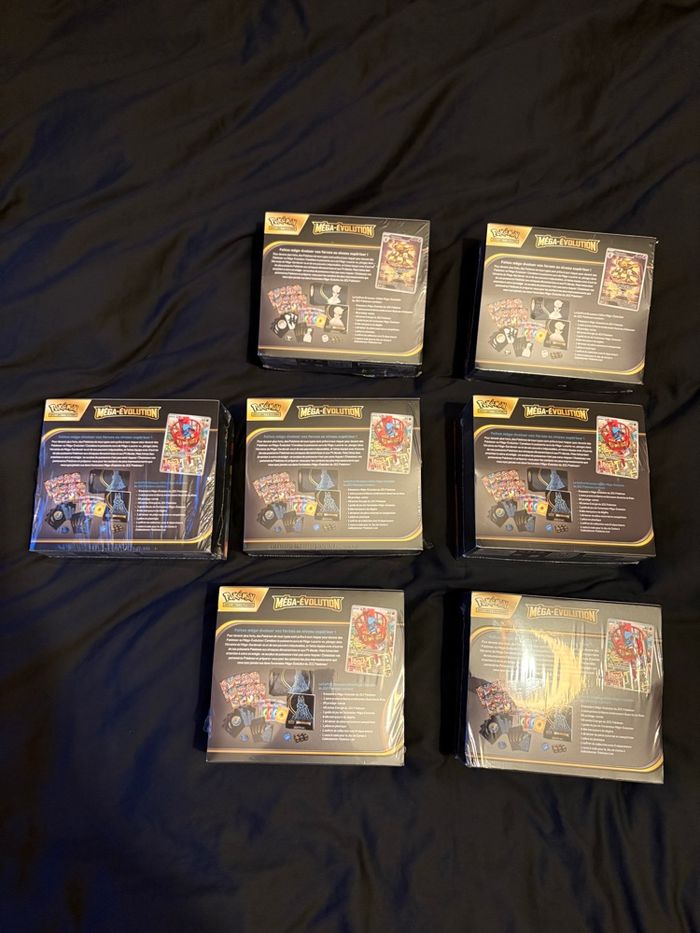 Lot de 7 ETB Pokémon Mega Évolution Avec Défaut de Scellage