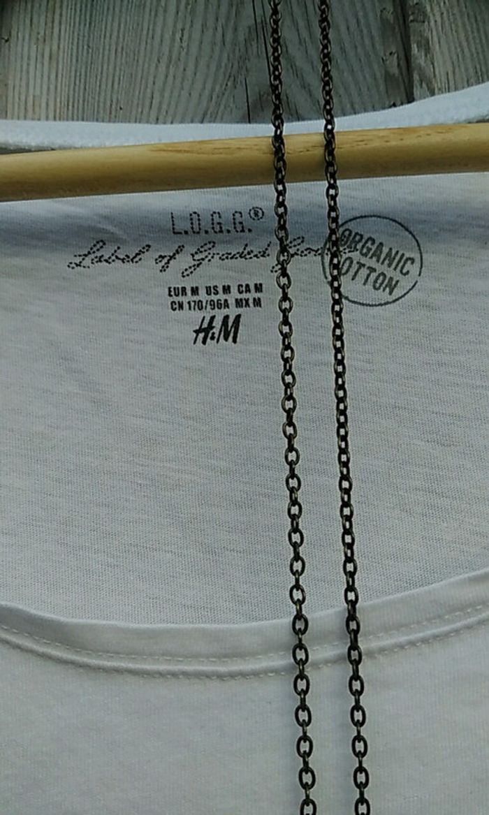 T shirt blanc H&M taille M - photo numéro 2