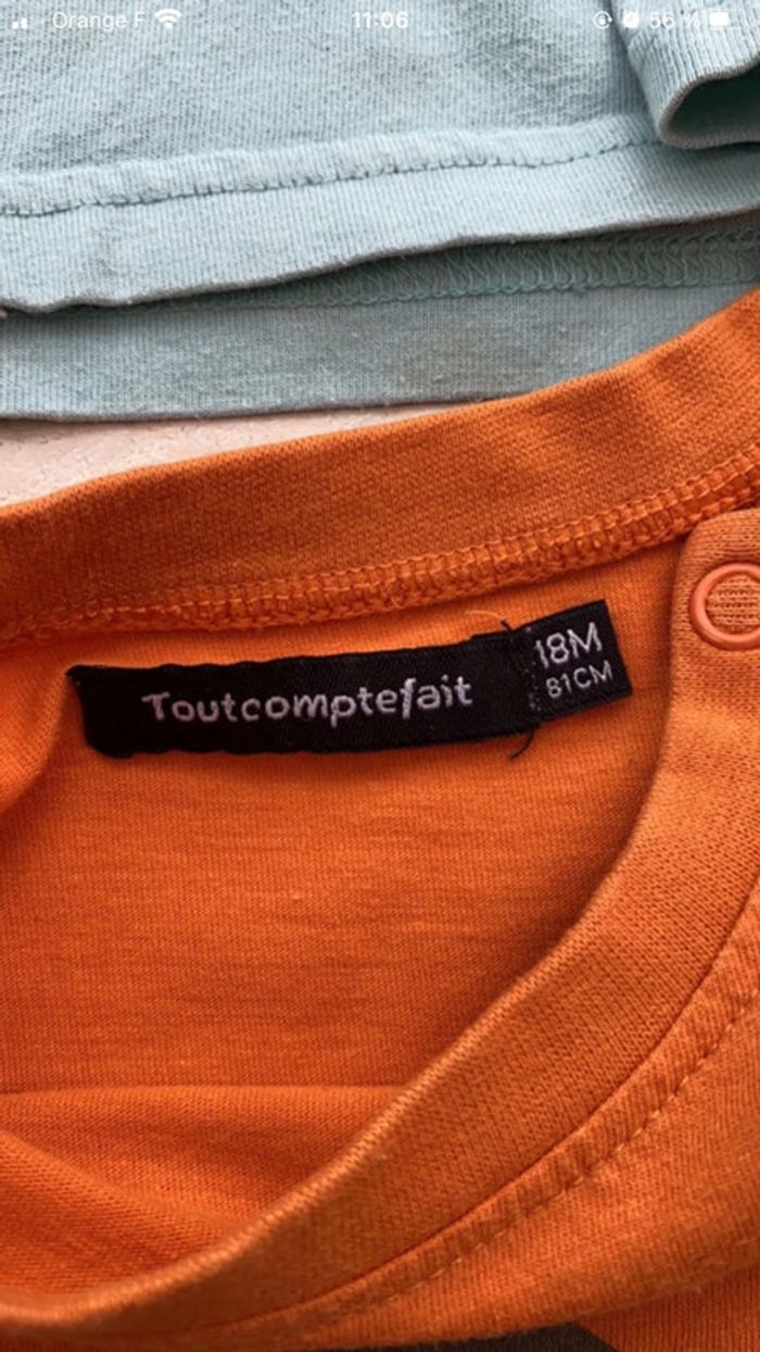 Lot 4 tee-shirts 18 mois - photo numéro 5