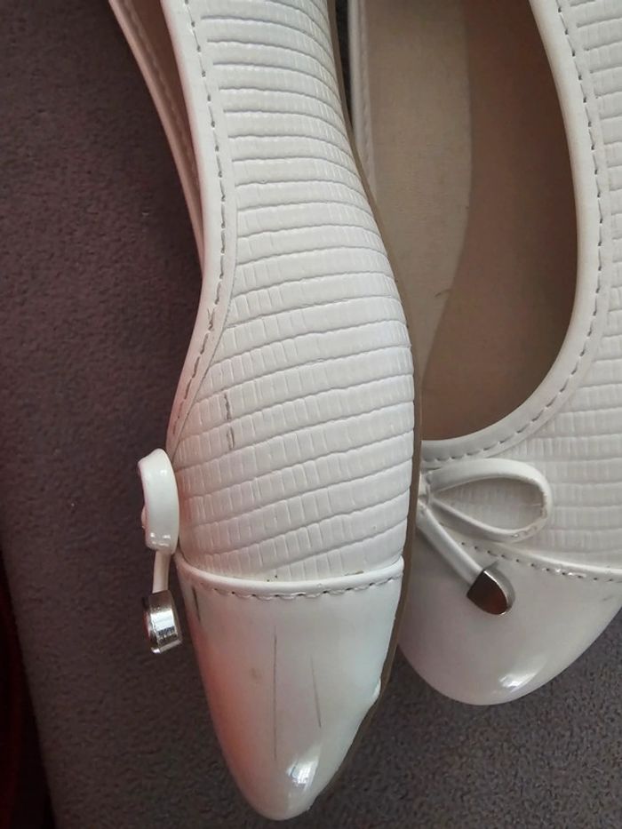 Ballerines T37 blanche gemo fille /ado / femme - photo numéro 15