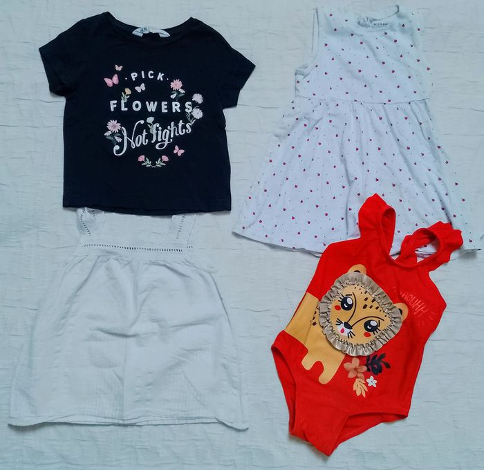 Lot été fille 2 ans H&M Kiabi dpam primark