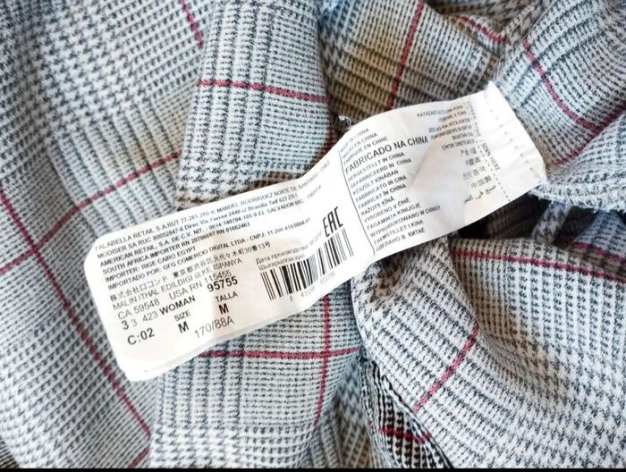 Robe  longue -  gris  rouge  tartan  - Mango  -  M  -  Comme  Neuve - photo numéro 11