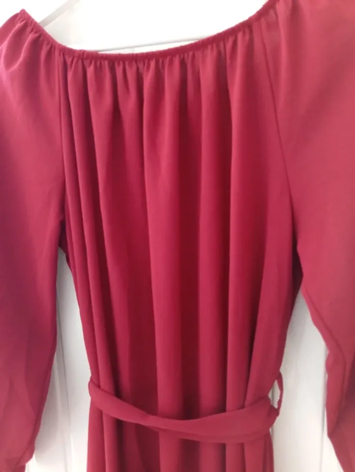 Robe longue rouge bordeaux - photo numéro 7