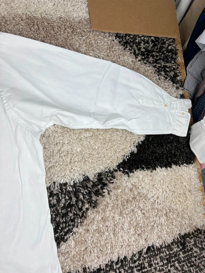 Chemise Ralph Lauren blanc taille XL made in usa logo brodé noir style old money - photo numéro 16