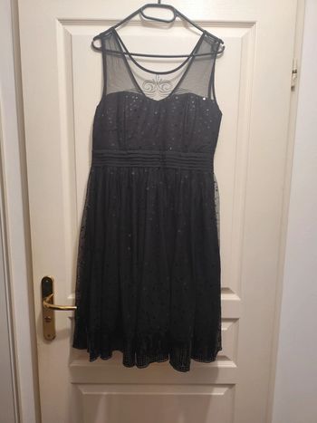 Robe Bréal noir sequins T40