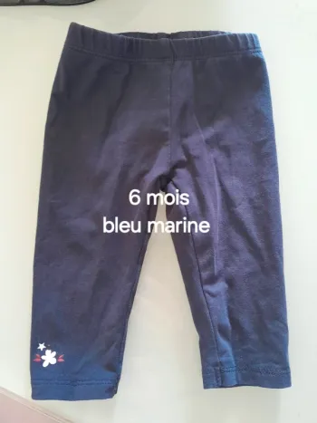 Legging bleu marine fille 6mois