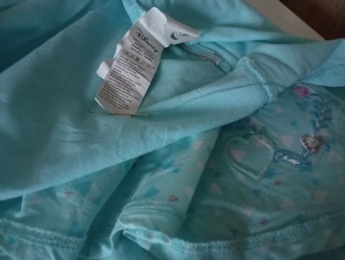 Jupe 4/5 ans. Coton bleu  turquoise blanc argenté . Disney Elsa Reine des neiges. Parfait état - photo numéro 9