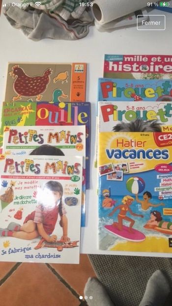 1 Lot de 8 don 1 livres pochoirs les animaux de la ferme