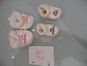 lots de 2 paires de chausson naissance et 0 / 3 mois