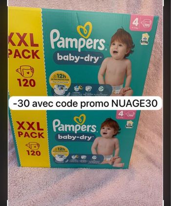 Deux carton de couches Pampers taille 4 normal 