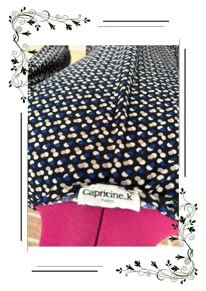 Top blouse pois effet cache cœur taille 38/40 - photo numéro 3