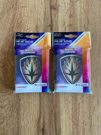 Lot 2 Pack de 50 protèges cartes Gamegenic Marvel Champions Gardien de la Galaxie + 1 carte vierge