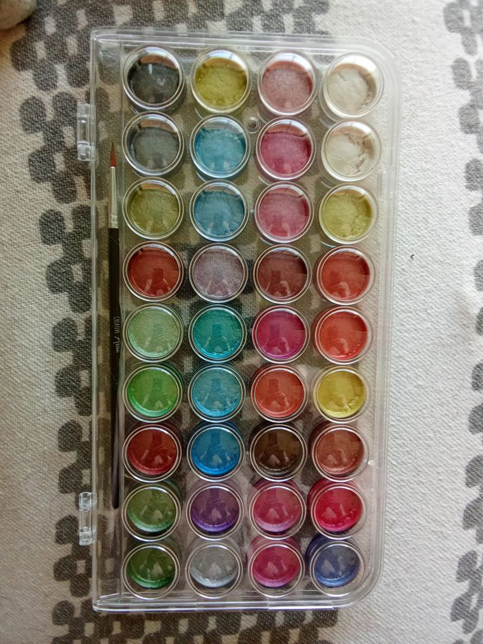 Palette d' Aquarelle 36 Couleurs 1 Pinceau