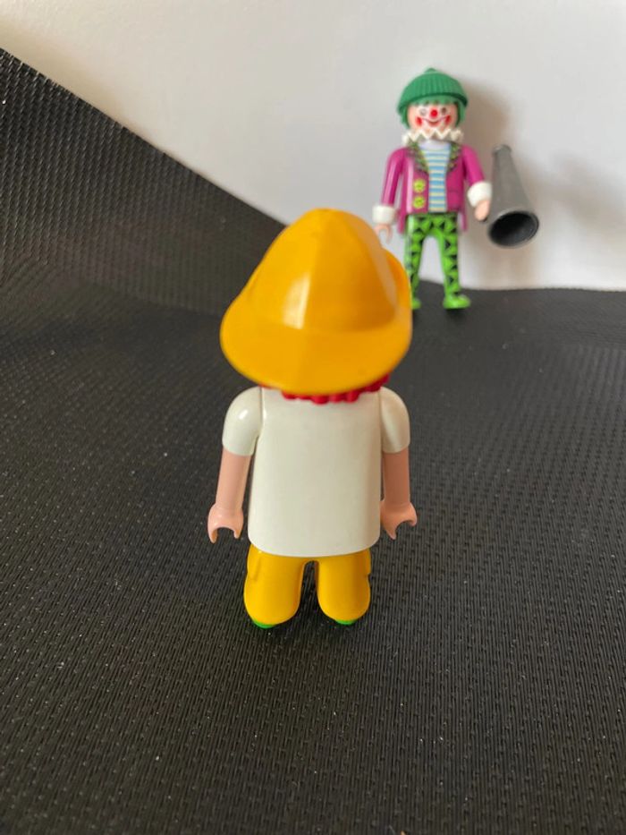 Playmobil lot 2 figurines clowns nez rouges cirque spectacle custom - photo numéro 3