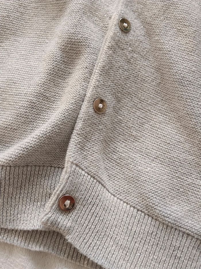 Gilet gris clair pailleté Okaïdi 10 ans - photo numéro 5