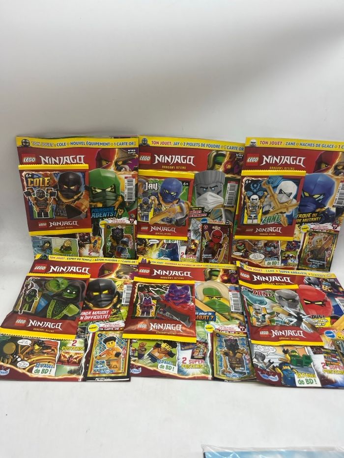 Lot de 6 livres D’activités Magazines Lego Ninjago Avec leurs figurines Neuf