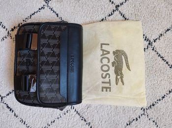 Lacoste Noir - Sacoche noire The Blend monogram,