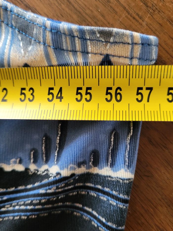 Débardeur à motifs bleu beige irisé Fosby Taille 46 - photo numéro 9