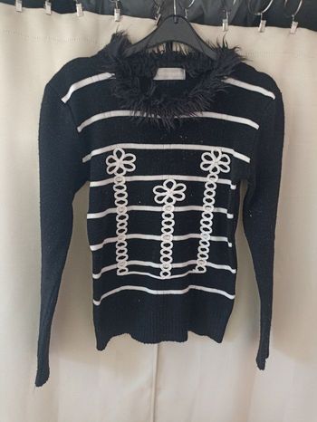 Pull col fausse fourrure femme taille S/36 Pétillance 