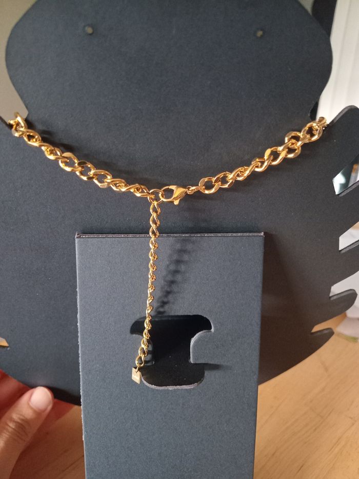 Collier maille pierre onyx Bohm - photo numéro 3