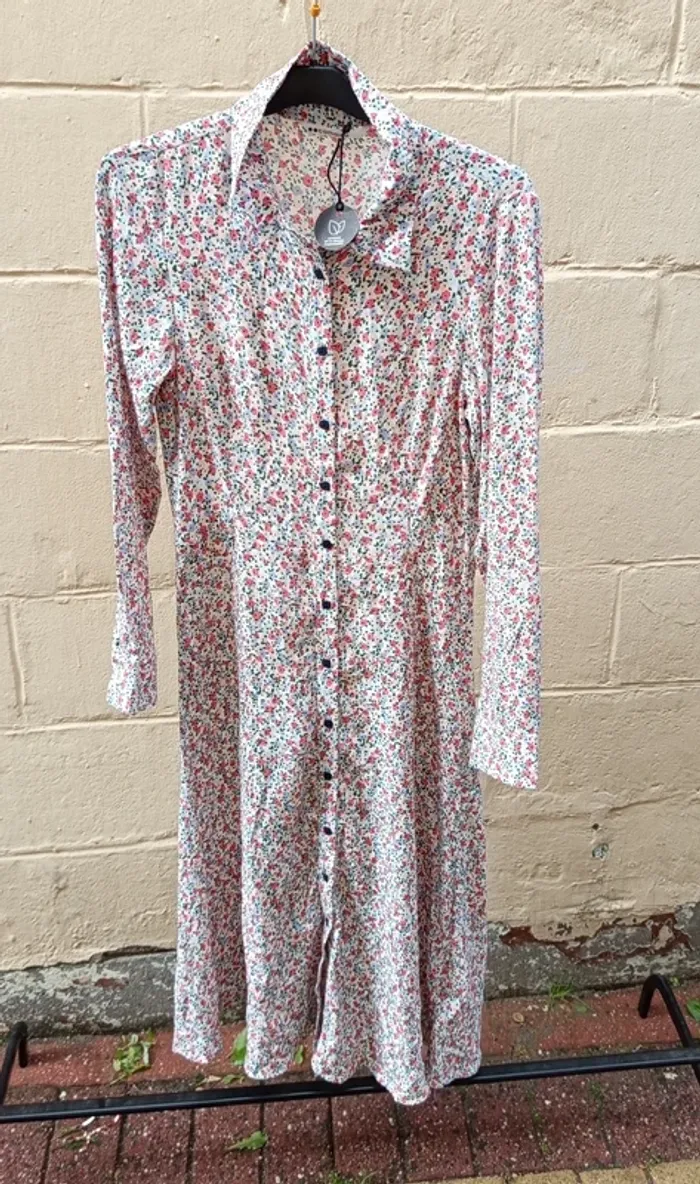 Robe longue fleurie Camaieu T36