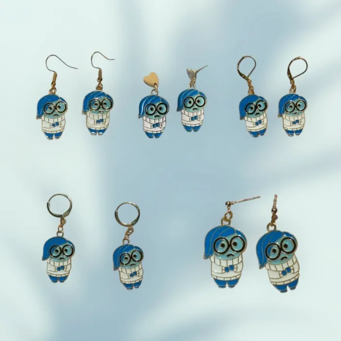 💙 Boucles d’oreilles Tristesse – Inside Out (Vice-Versa) 🎬