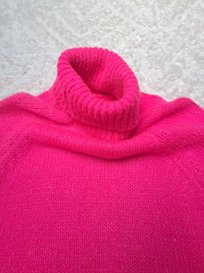 Pull col roulé rose taille L - photo numéro 3