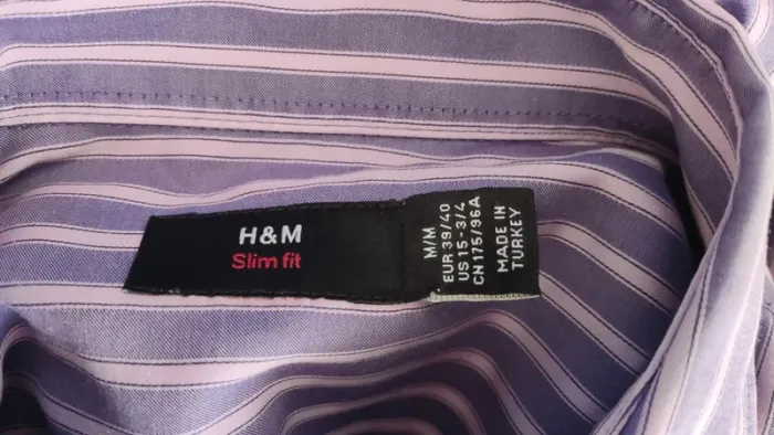 Chemise à rayures avec boutons de manchette violet
H&M slim fit taille M 38 40 - photo numéro 3