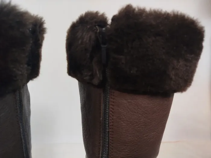 Bottes marron sans talon femme - Geox T 38 - photo numéro 5