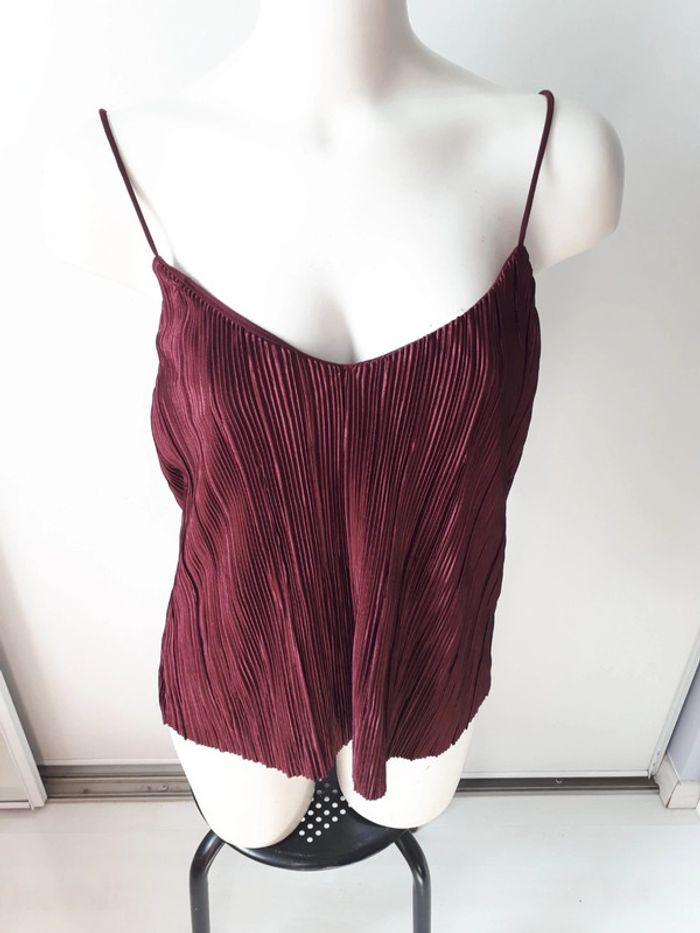 Top plissé Bordeaux hm taille M
