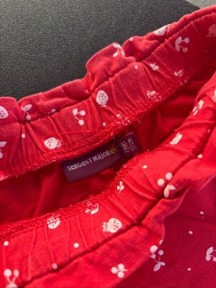 Ensemble fraise été short débardeur 2 ans fille sergent major - photo numéro 3