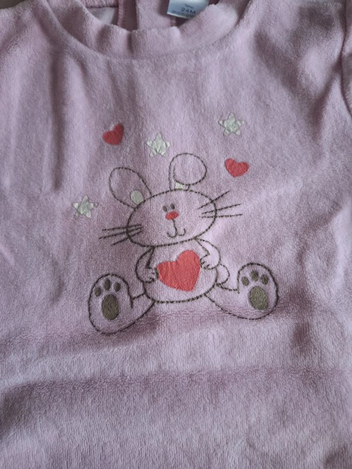 Pyjama 1 pièce velours 24 mois - photo numéro 3