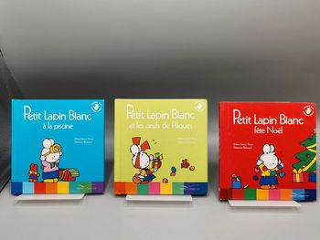 3 livres petit lapin blanc