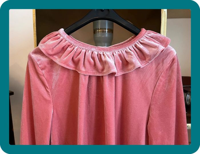 Blouse velours col froncé 10 ans - Carrément Beau - photo numéro 3