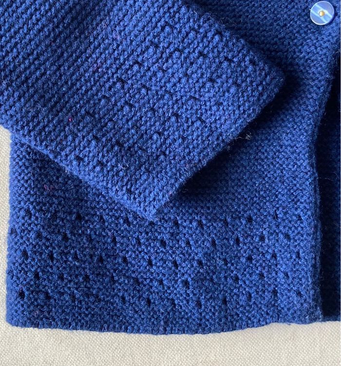 Gilet bleu roi Jacadi 12 mois avec laine - photo numéro 6
