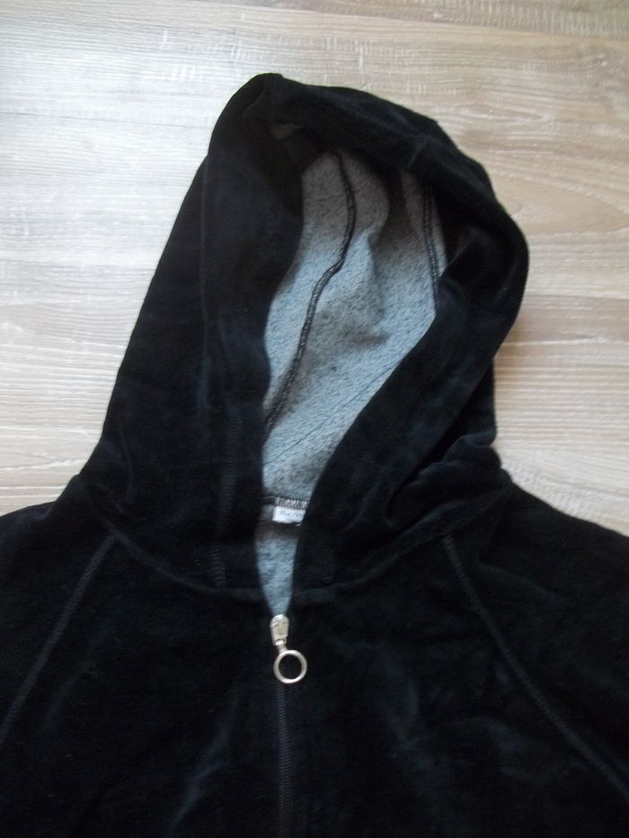 Gilet sweat velours noir 14 ans/156 cm - photo numéro 3