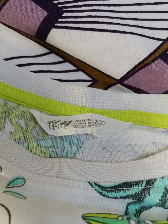 T-shirt dinosaures garçon H&M 5-6 ans - photo numéro 3